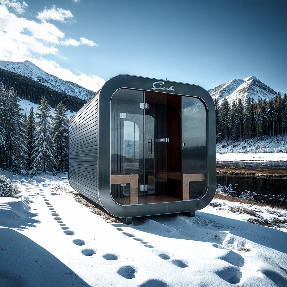 SunCube design sauna